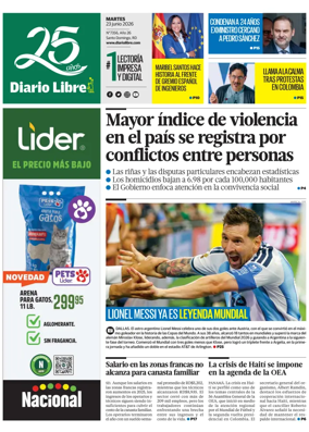 Cover of Diario Libre (Republica Dominicana)