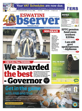 Cover of Eswatini Observer