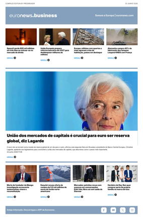 Cover of Euronews Business (Portuguese)