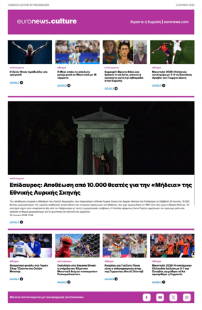 Cover of Euronews Culture and Sport (Greek) Compiled Edition