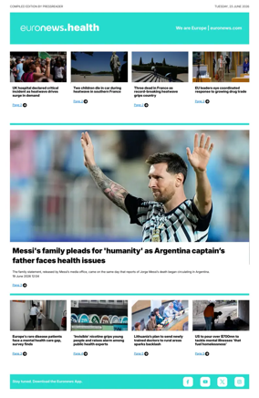 Cover of Euronews Health (English) Compiled Edition