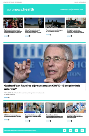 Cover of Euronews Health (Turkish) Compiled Edition
