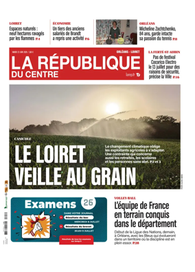 Cover of La Republique du Centre (Orleans - Loiret))
