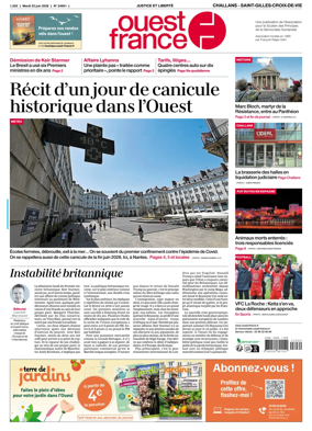 Cover of Ouest France (Challans / Saint-Gilles-Croix-de-Vie)