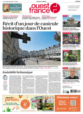 Cover of Ouest France (Cholet)