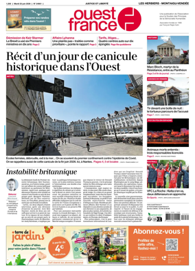 Cover of Ouest France (Les Herbiers / Montaigu)