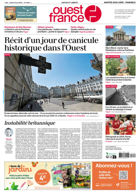 Cover of Ouest France (Nantes / Sud-Loire / Vignoble)