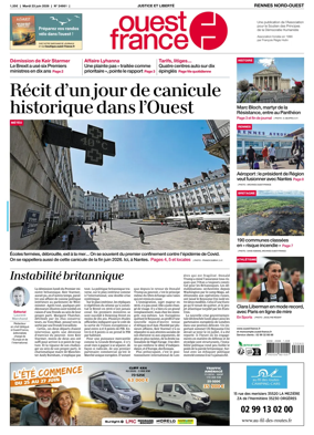 Cover of Ouest-France (Rennes Nord-Ouest)