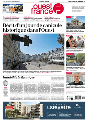 Cover of Ouest-France (Saint-Brieuc Lamballe)