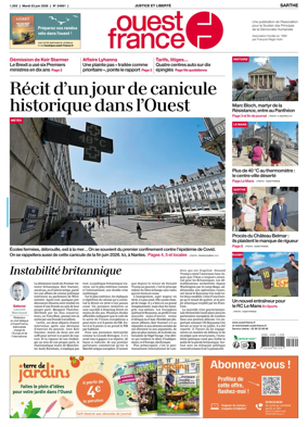 Cover of Ouest France (Sarthe)