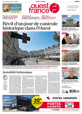 Cover of Ouest France (Vannes)