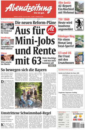 Cover of Abendzeitung Munchen