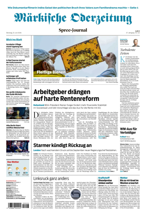 Cover of Markische Oderzeitung Spree-Journal