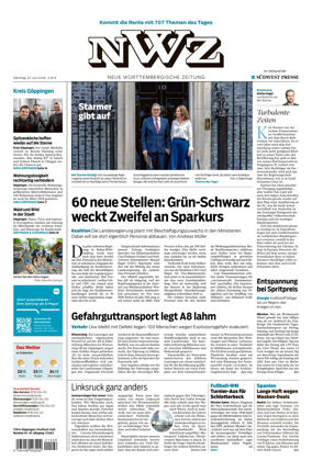 Cover of NWZ – Neue Wurttembergische Zeitung