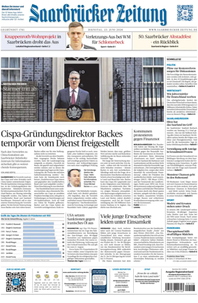Cover of Saarbruecker Zeitung