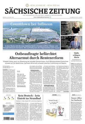 Cover of Sachsische Zeitung (Bautzen Kamenz & Bischofswerda)