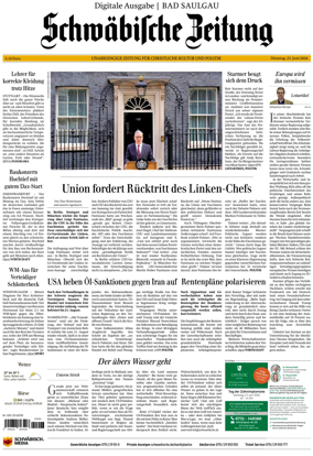 Cover of Schwabische Zeitung (Bad Saulgau)