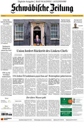 Cover of Schwabische Zeitung (Bad Waldsee / Aulendorf)