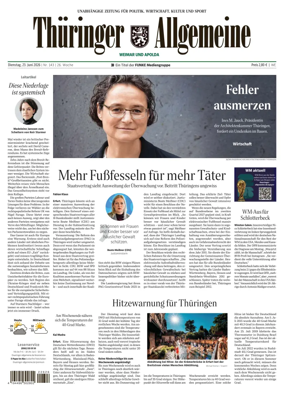 Cover of Thuringer Allgemeine (Apolda)