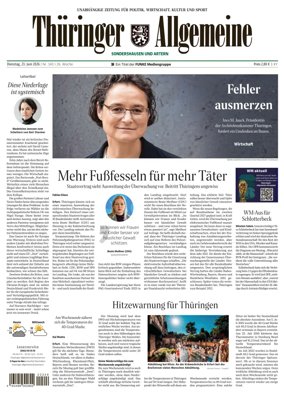 Cover of Thuringer Allgemeine (Sonderhausen und Artern)