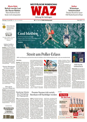 Cover of Westdeutsche Allgemeine Zeitung (Hattingen)