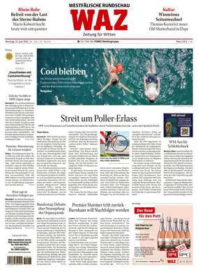 Cover of Westdeutsche Allgemeine Zeitung (Witten)