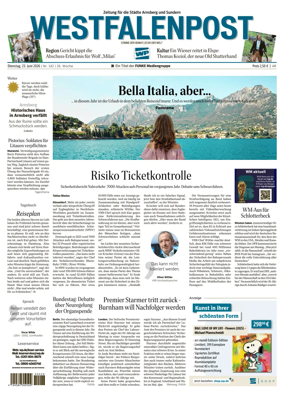 Cover of Westfalenpost (Arnsberg)
