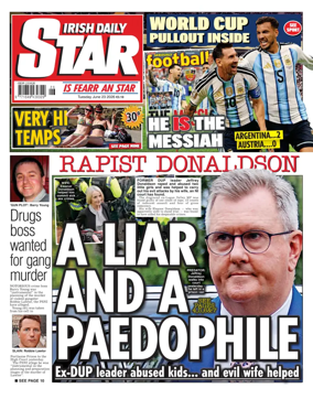 Cover of Irish Daily Star