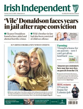 Cover of Irish Independent