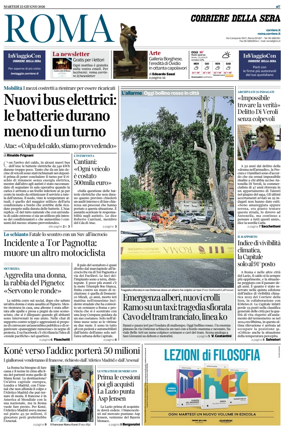 Cover of Corriere della Sera (Roma)