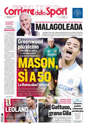 Cover of Corriere dello Sport (Lazio)