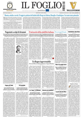 Cover of Il Foglio Quotidiano