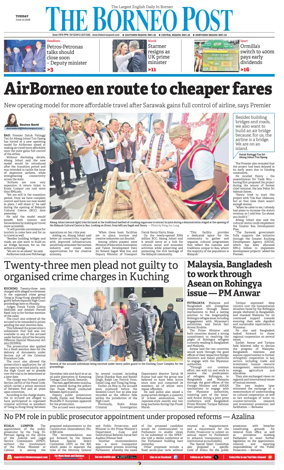 Cover of The Borneo Post (Sarawak)
