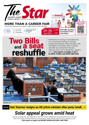 Cover of The Star Malaysia