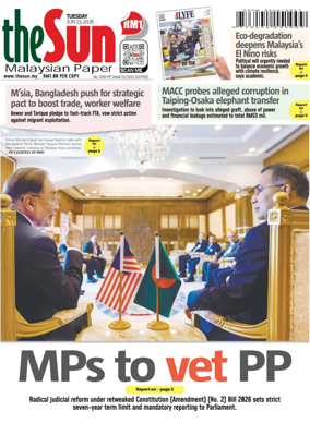 Cover of The Sun (Malaysia)
