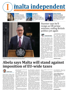 Cover of Malta Independent