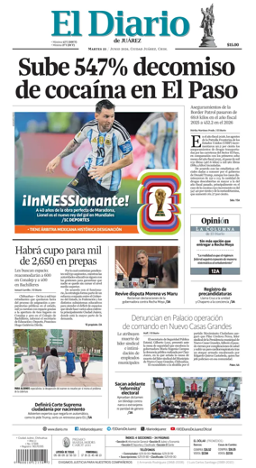 Cover of El Diario de Juarez