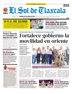 Cover of El Sol de Tlaxcala