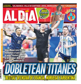 Cover of Periodico Al Dia (Salamanca)
