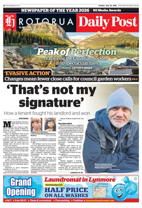 Cover of Rotorua Daily Post