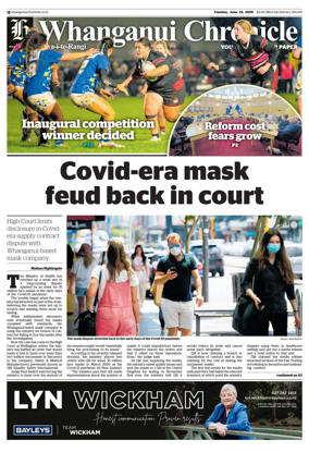 Cover of Whanganui Chronicle