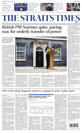 Cover of The Straits Times