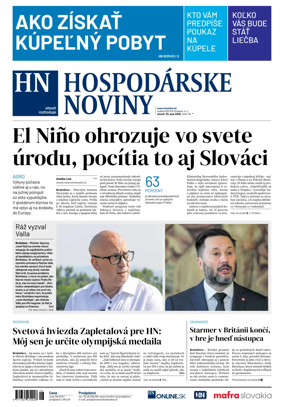 Cover of Hospodarske noviny