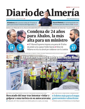 Cover of Diario de Almeria
