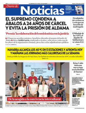 Cover of Diario de Noticias (Spain)