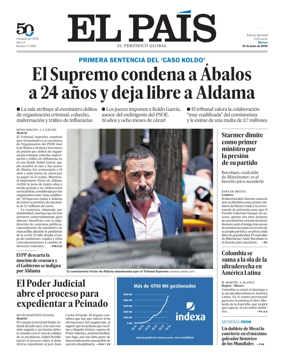 Cover of EL PAIS Euskadi
