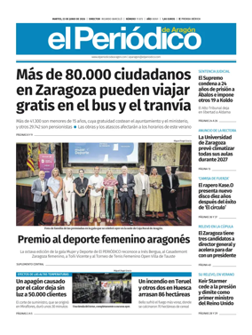 Cover of El Periodico Aragon