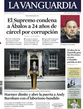 Cover of La Vanguardia (1st Edition)