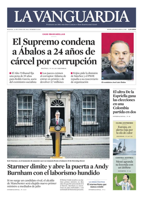 Cover of La Vanguardia