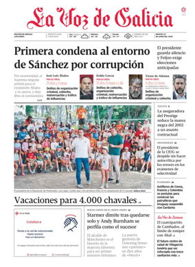 Cover of La Voz de Galicia (Arousa)